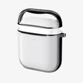 ASD01300 - Apple AirPods 1 / 2 Case Ultra Hybrid in black showing the front with top half of case hovering above