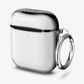 ASD01300 - Apple AirPods 1 / 2 Case Ultra Hybrid in black showing the front, side and keychain
