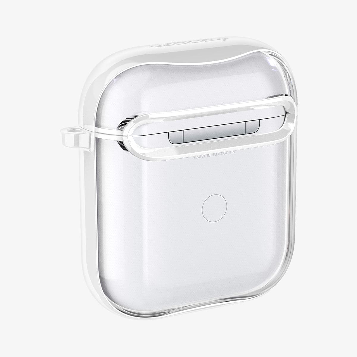 ASD01301 - Apple AirPods 1 / 2 Case Ultra Hybrid in jet white showing the back and side