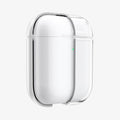 ASD01301 - Apple AirPods 1 / 2 Case Ultra Hybrid in jet white showing the front with case cut half open