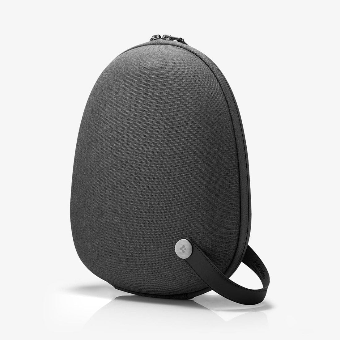 AFA02996 - Airpods Max Klasden Pouch in charcoal gray showing the front and AirPods Max inside of case
