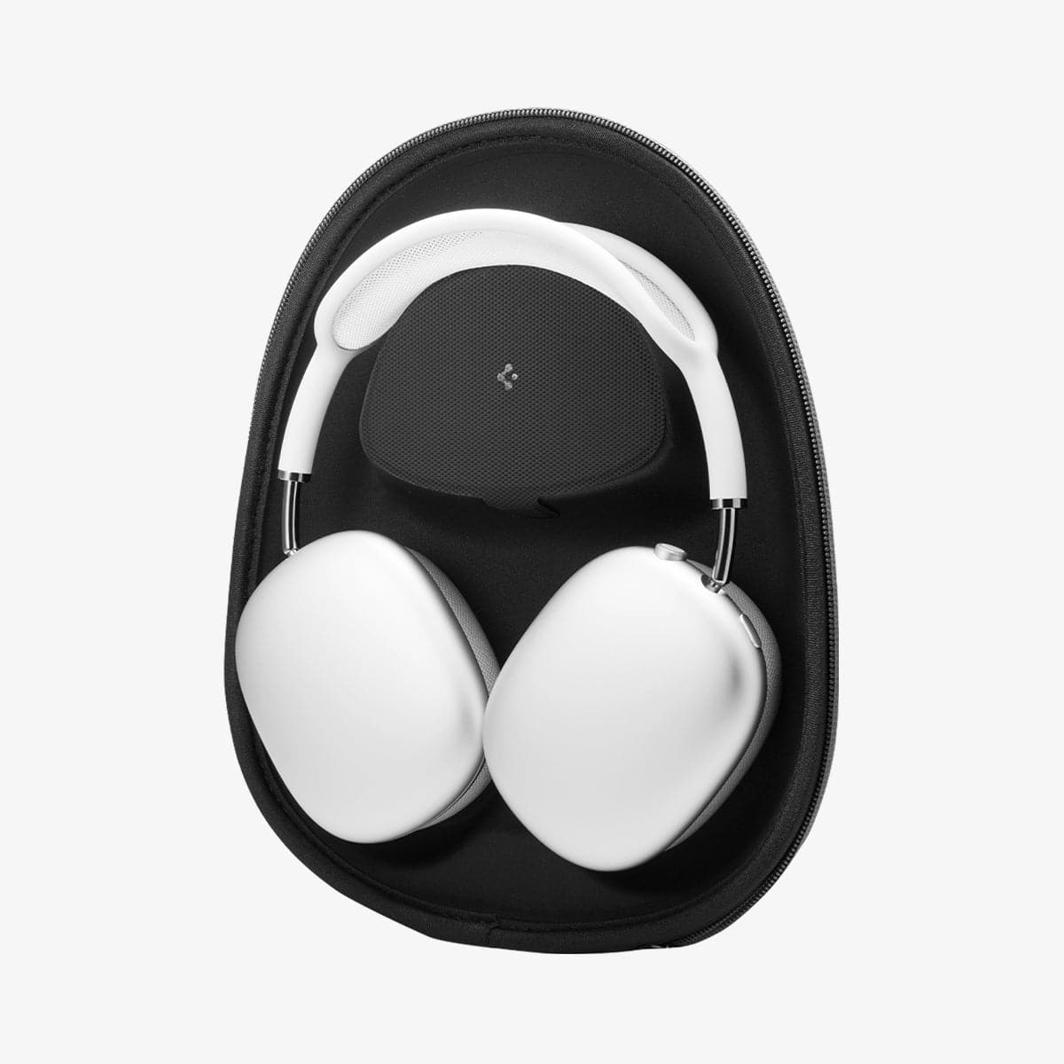 AFA02996 - Airpods Max Klasden Pouch in charcoal gray showing the inside with AirPods Max inside