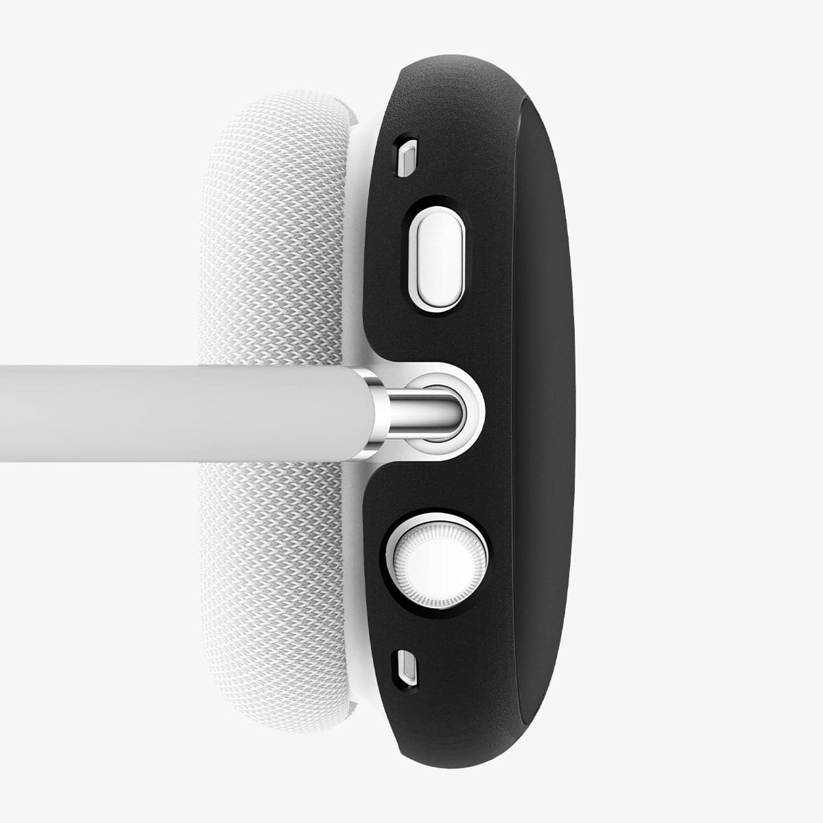 ASD02811 - AirPods Max Case Silicone Fit in black showing the top with precise cutouts for buttons