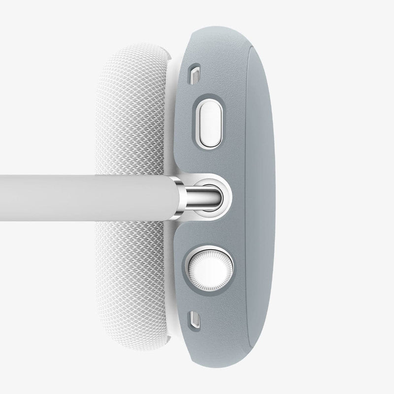 ASD02812 - AirPods Max Case Silicone Fit in gray showing the top with precise cutouts for buttons