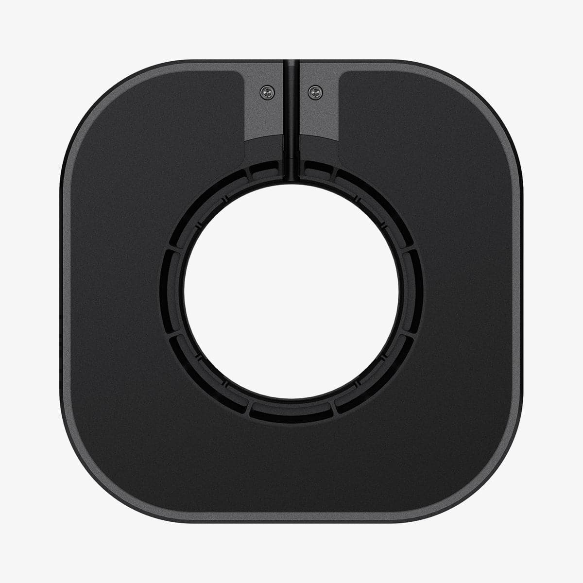 AMP02818 - Apple Airpods Max MagFit Stand in black showing the bottom slot for magsafe charger