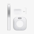 AMP02817 - Apple Airpods Max MagFit Stand in silver showing the multiple components of stand