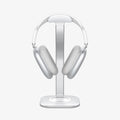 AMP02817 - Apple Airpods Max MagFit Stand in silver showing the front with AirPods Max on stand
