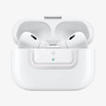 ASD06090 - Apple AirPods Pro / AirPods Pro 2 Case Lock Fit in white showing the front with top open and AirPods inside