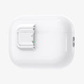 ASD06090 - Apple AirPods Pro / AirPods Pro 2 Case Lock Fit in white showing the front with half of Lock Fit M cut open