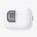 ASD06155 - AirPods Pro 2 Lock Fit M in Metallic Gray showing the front with half of Lock Fit M cut open