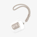 ASD06154 - AirPods Pro 2 Lock Fit M in Starlight showing the front, partial side with lanyard
