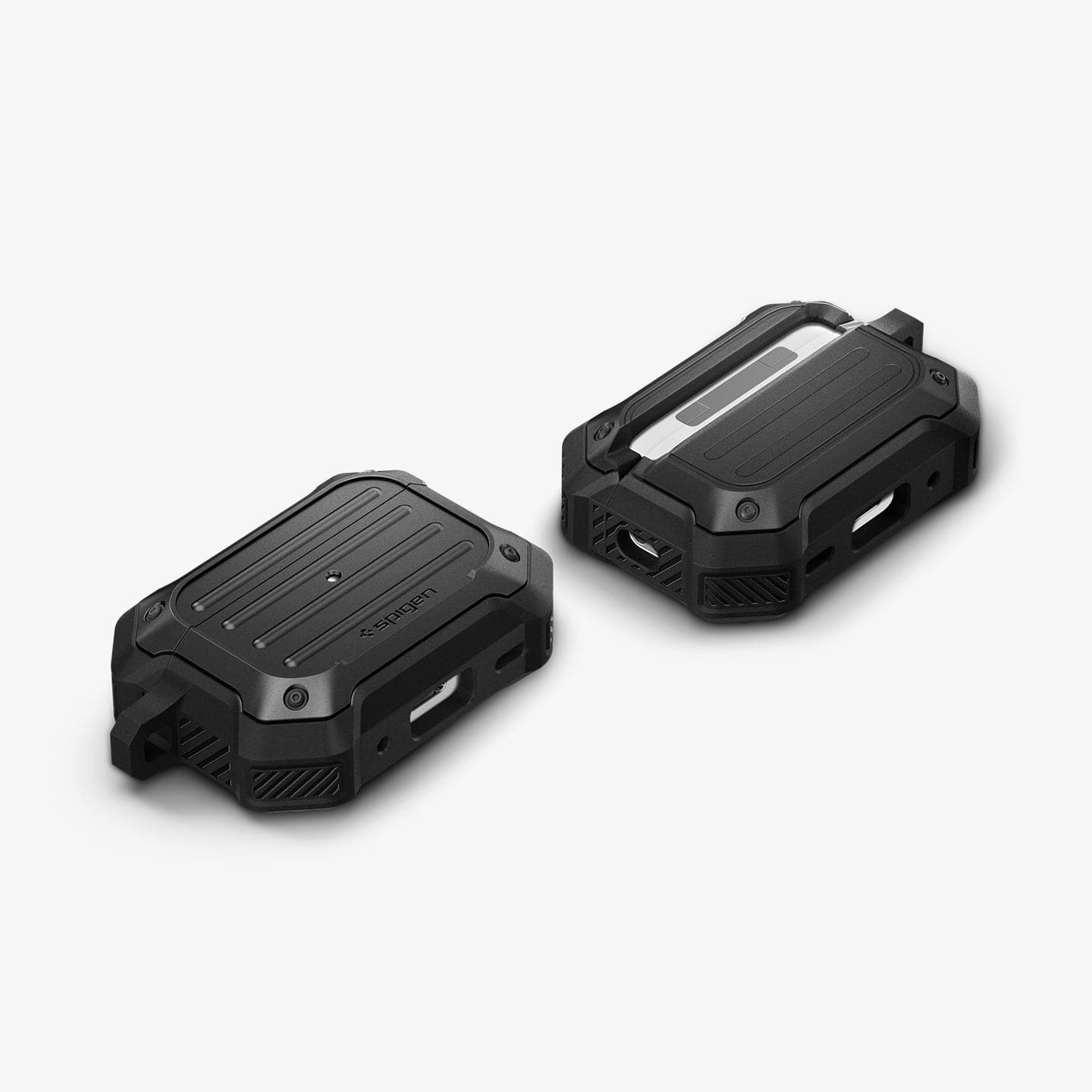 Spigen Tough Armor - Funda para Airpods 1 y 2 (LED frontal visible), color  negro