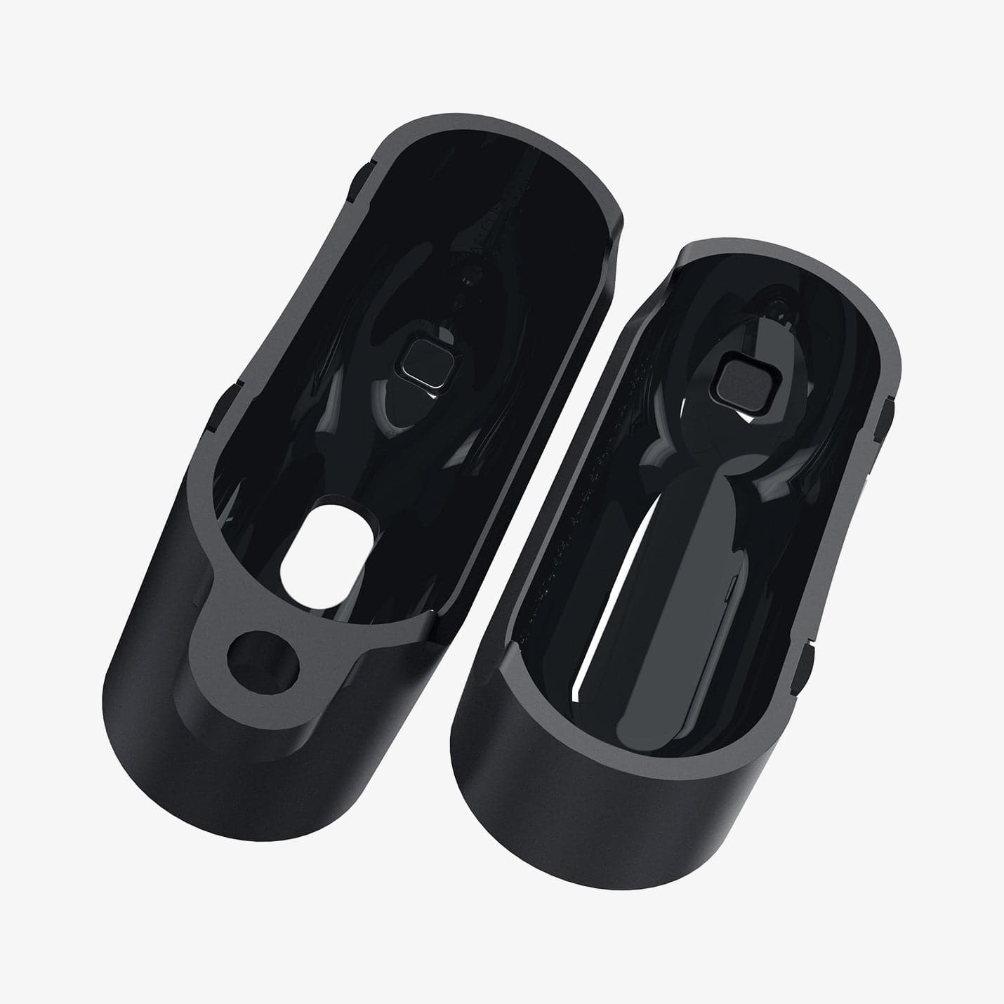 ASD00838 - Apple AirPods Pro Case Classic Shuffle in charcoal gray showing the inside of case