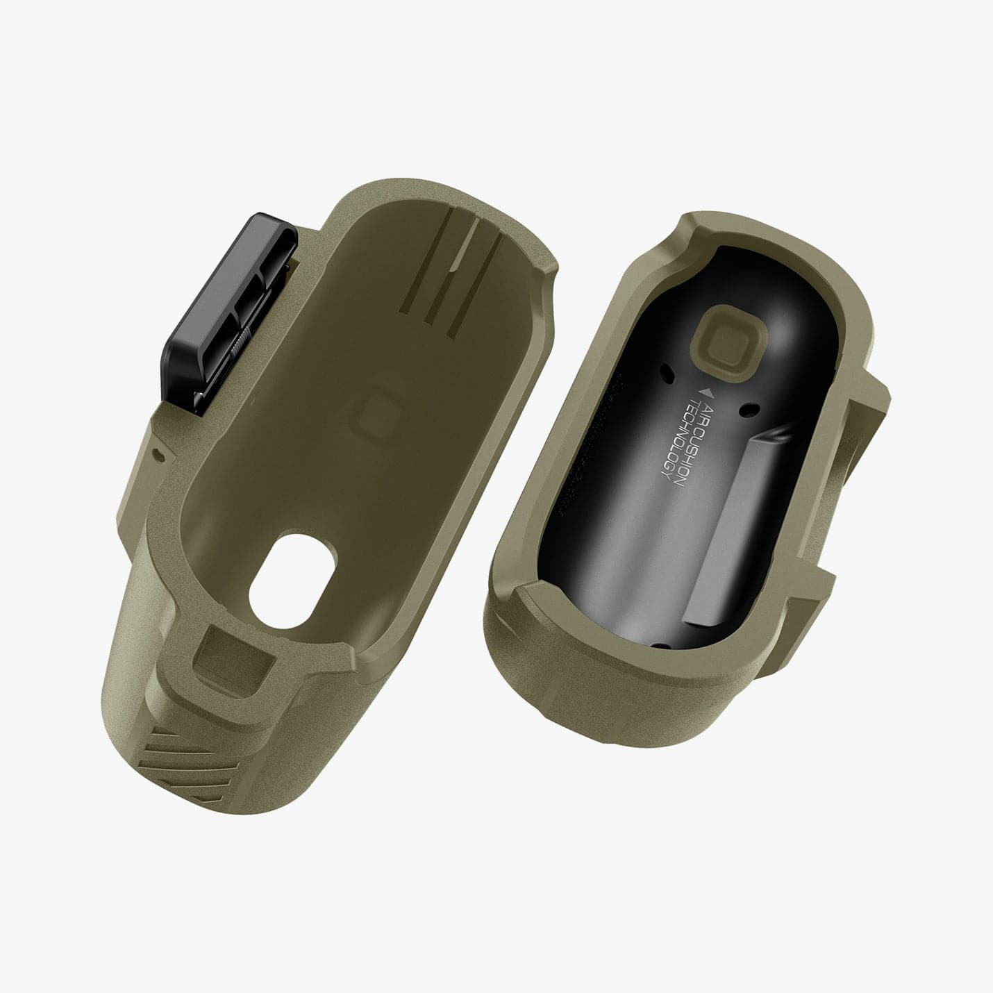 ACS05910 - Apple AirPods Pro Case Lock Fit in vintage khaki showing the inside of case