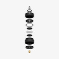 AHP04759 - AirTag Camera Mount Adapter in black showing the multiple layers of mount adapter