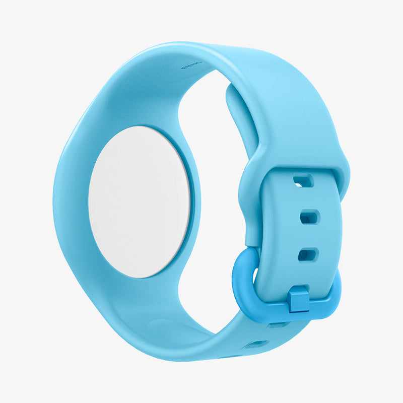 AHP03027 - AirTag Wristband Play 360 in ocean blue showing the back and inside of band