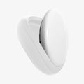 AHP03071 - Apple AirTag Case Silicone Fit in white showing the front with Airtag halfway out
