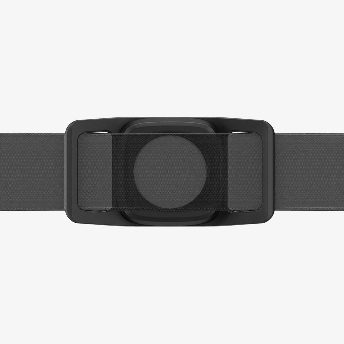 AHP03868 - Apple AirTag Tag Armor in black showing the back attached to collar