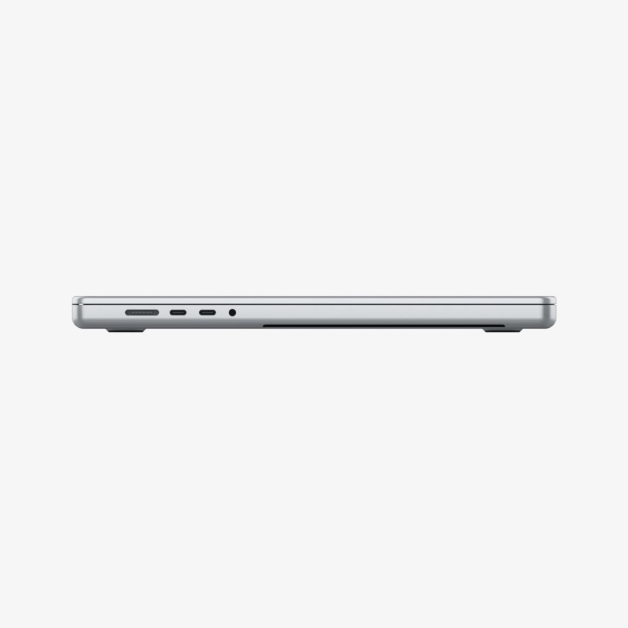 AGL04233 - MacBook Pro 16-inch (2023) GLAS.tR SLIM in Clear showing the side of the device closed