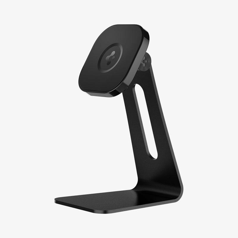 AMP02573 - OneTap Magnetic Stand in black showing the front and side