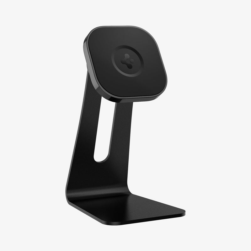 AMP02573 - OneTap Magnetic Stand (MagFit) in black showing the front and partial side