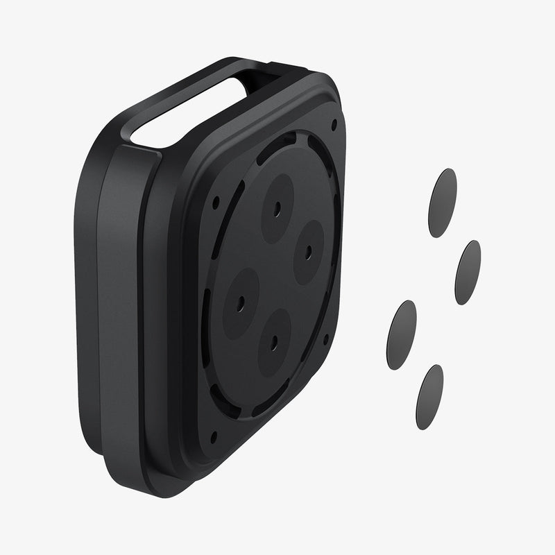 AMP05858 - Apple TV 4K (3rd Gen) Mount Silicone Fit in black showing the back with slip proof covers