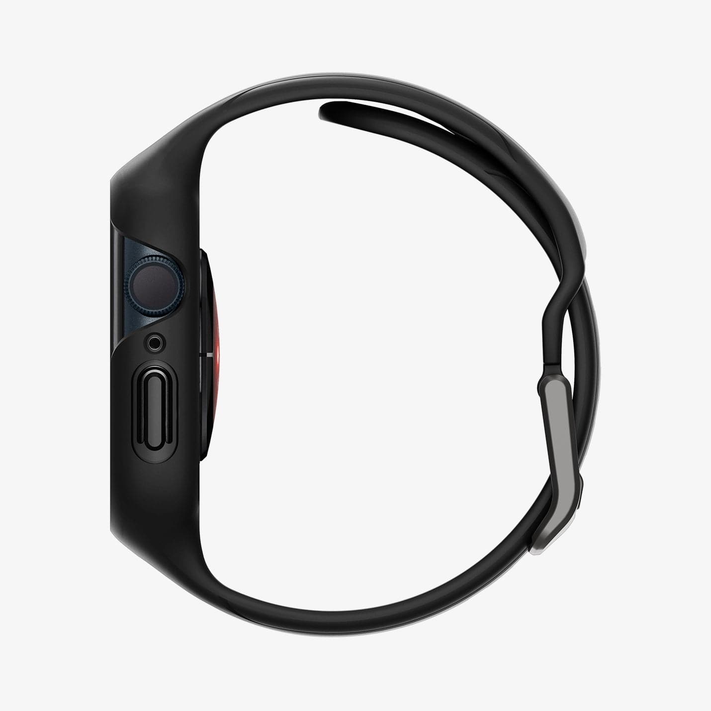 ACS04190 - Apple Watch Series (41mm) Case Liquid Air Pro in black showing the side