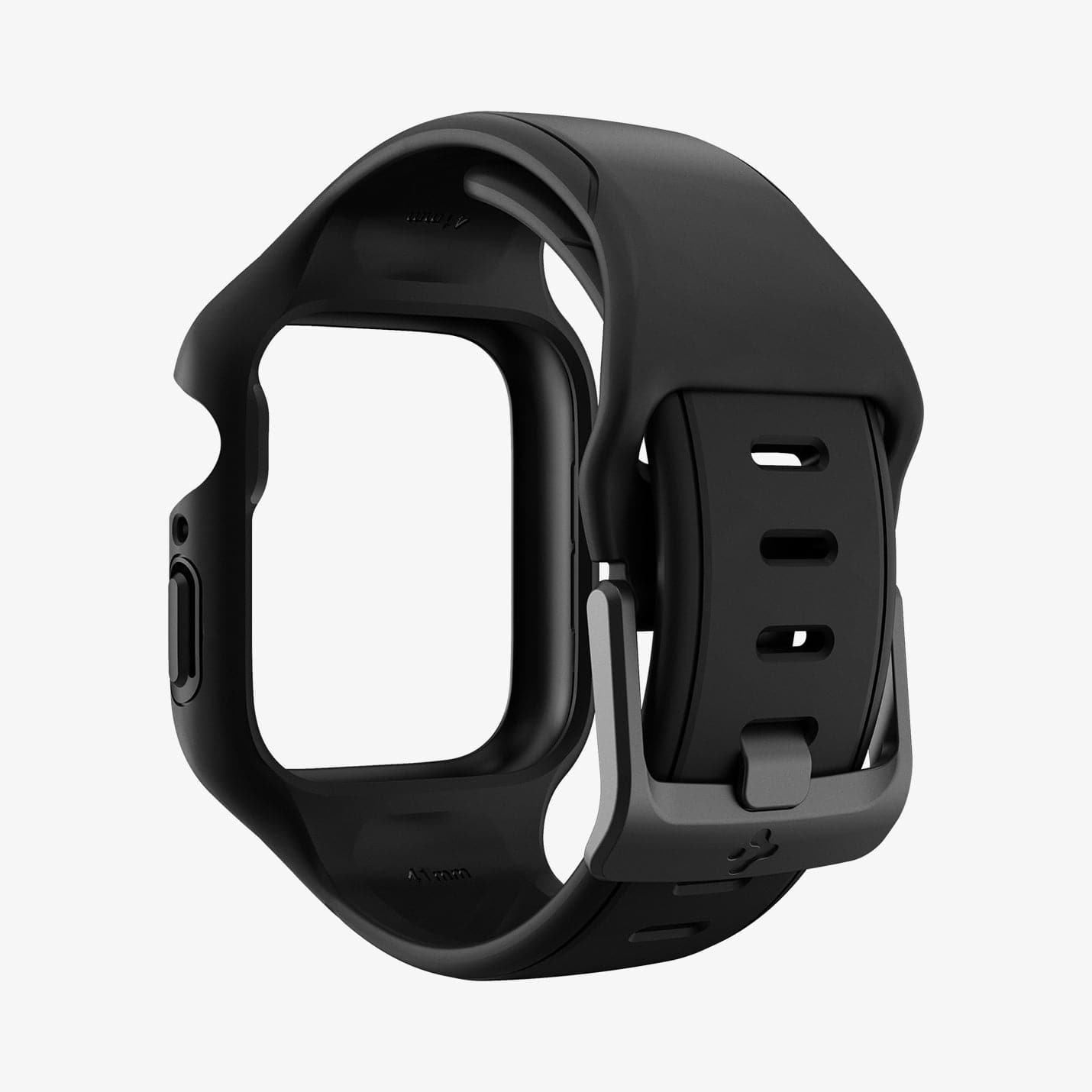 ACS04190 - Apple Watch Series (41mm) Case Liquid Air Pro in black showing the back with no watch face