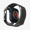 ACS04585 - Apple Watch Series (Apple Watch (45mm)) Case Metal Fit Pro in graphite showing the back with watch face hovering away from band