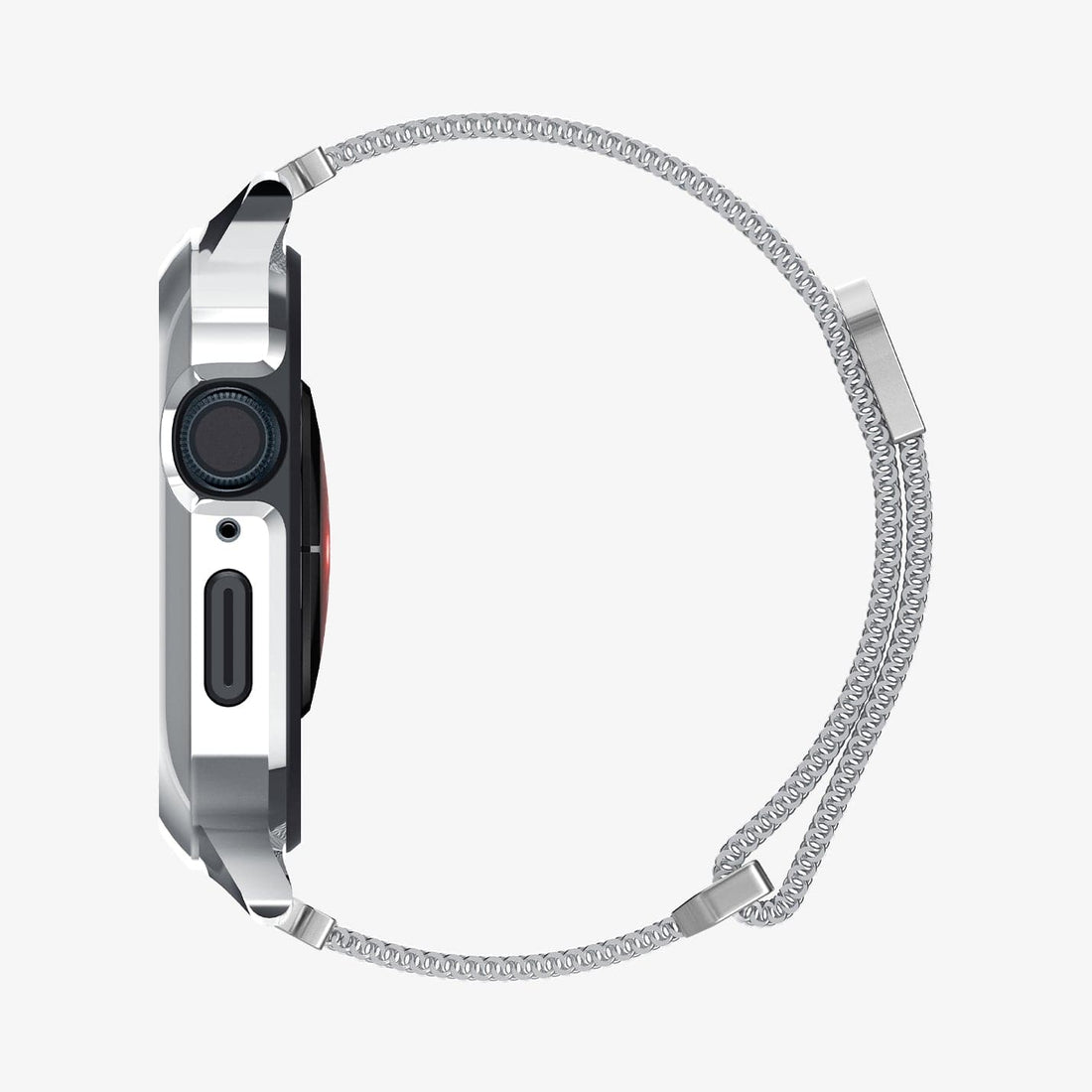 ACS04584 - Apple Watch Series (Apple Watch (45mm)) Case Metal Fit Pro in silver showing the front