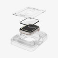 AFL04052 - Apple Watch Series (41mm) Screen Protector ProFlex EZ Fit showing the ez fit tray, watch face and screen protector