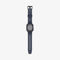 ACS00819 - Apple Watch Series (Apple Watch (45mm)) Case Rugged Armor Pro in charcoal gray showing the front with watch band laid out flat
