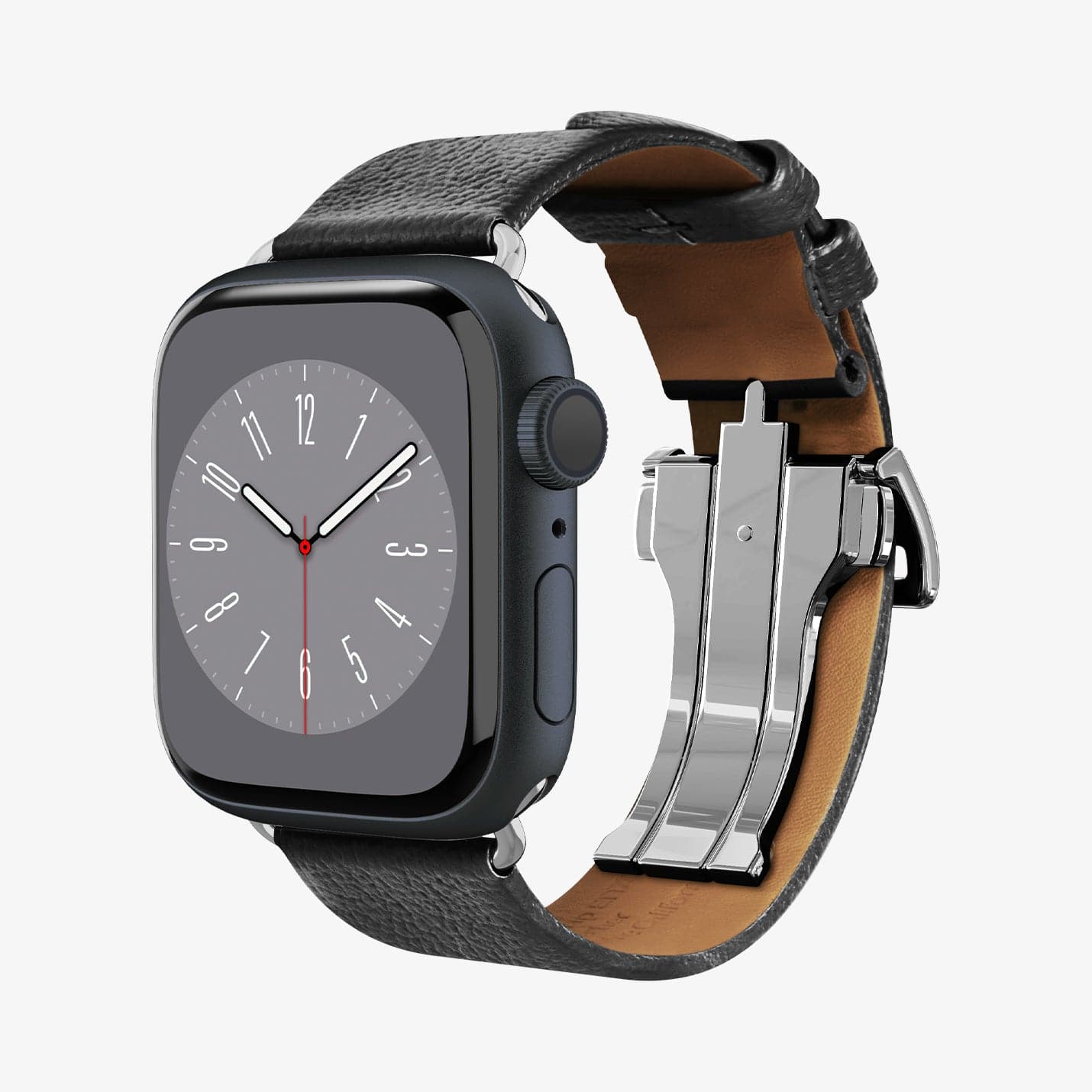 AMP06929 - Apple Watch (41mm)/Apple Watch (38mm) in black showing the front and inside of band