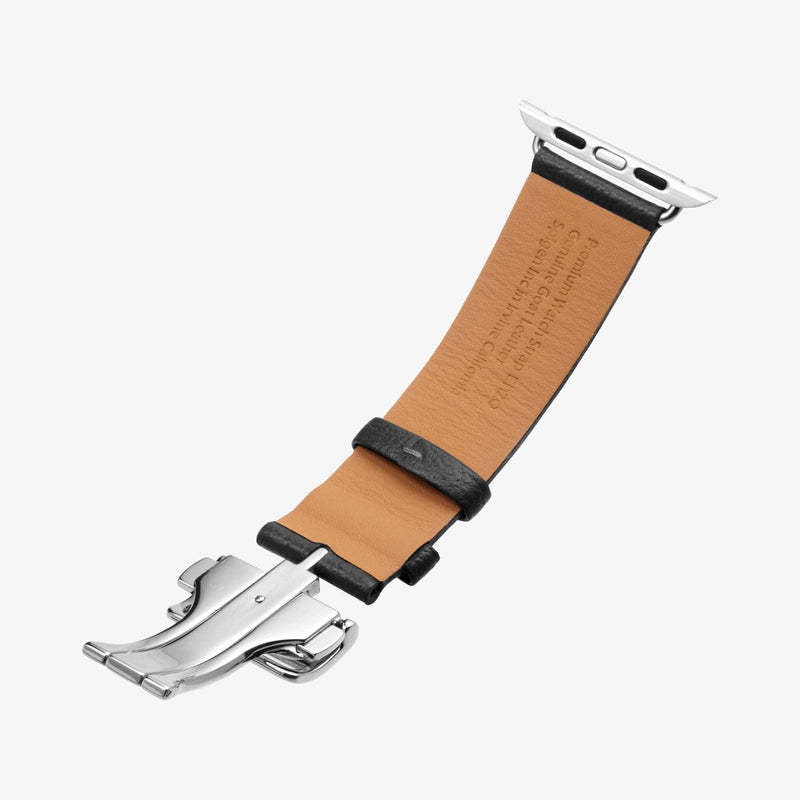 AMP06926 - Apple Watch Series (Apple Watch (49mm)/Apple Watch (45mm)/Apple Watch (42mm)) Watch Band Enzo in black showing one component of watch band