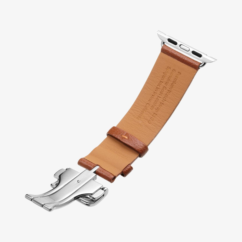 AMP06927 - Apple Watch Series (Apple Watch (49mm)/Apple Watch (45mm)/Apple Watch (42mm)) Watch Band Enzo in classic brown showing one component of watch band
