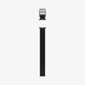 AMP02465 - Apple Watch Series (Apple Watch (49mm)/Apple Watch (45mm)/Apple Watch (42mm)) Watch Band DuraPro Flex in black showing the back of watch band laid out flat