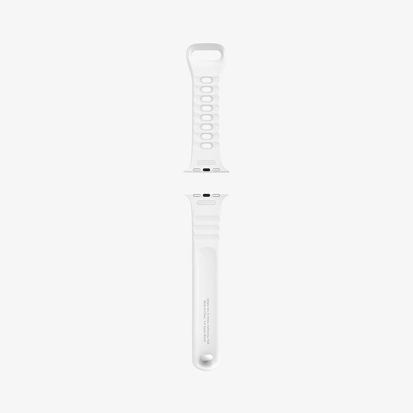 062MP25402 - Apple Watch Series (Apple Watch (49mm)/Apple Watch (45mm)/Apple Watch (42mm)) in white showing the inside of two components of watch band