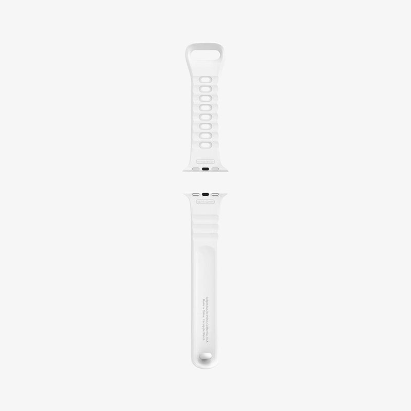 062MP25402 - Apple Watch Series (Apple Watch (49mm)/Apple Watch (45mm)/Apple Watch (42mm)) in white showing the inside of two components of watch band