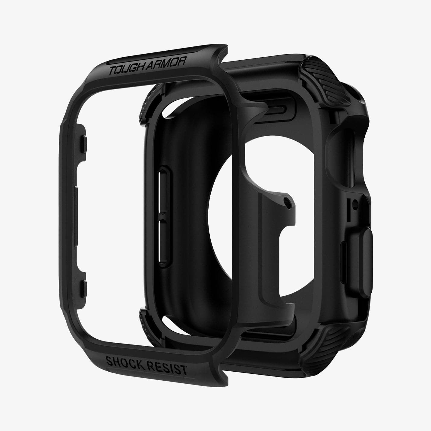 062CS24477 - Apple Watch Series (44mm) Case Tough Armor in black showing the multiple layers of case