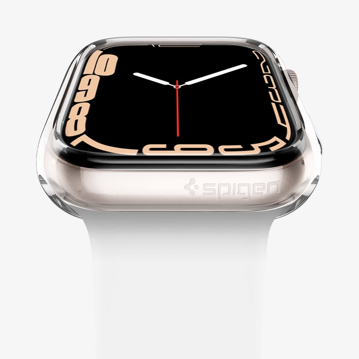 ACS04195 - Apple Watch Series (Apple Watch (41mm)) Case Liquid Crystal in crystal clear showing the bottom and front