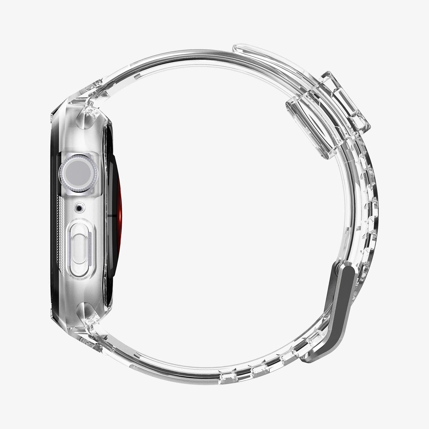 ACS02006 - Apple Watch Series (Apple Watch (45mm)) Case Liquid Crystal Pro in crystal clear showing the side
