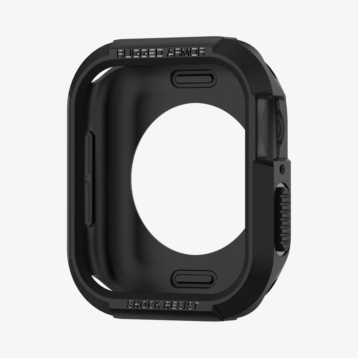 062CS24469 - Apple Watch Series (Apple Watch (45mm)) Case Rugged Armor in black showing the inside and side of case