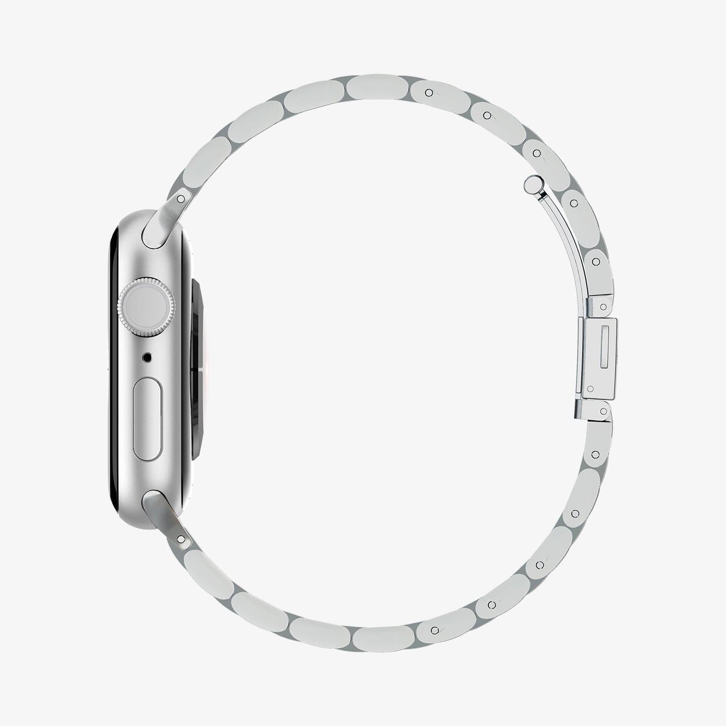 AMP06357 - Apple Watch (41mm) Modern Fit 316L Band in Silver showing the side