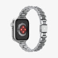 AMP06357 - Apple Watch (41mm) Modern Fit 316L Band in Silver showing the back, partial inner sides and bottom