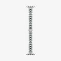 AMP06357 - Apple Watch (41mm) Modern Fit 316L Band in Silver showing the sides of the watch strap laid out flat