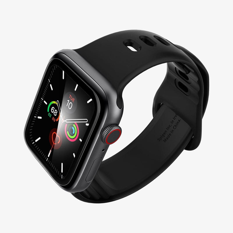 AFL00922 - Apple Watch (44mm) Screen Protector ProFlex EZ Fit in Clear showing the front, side and inside of band