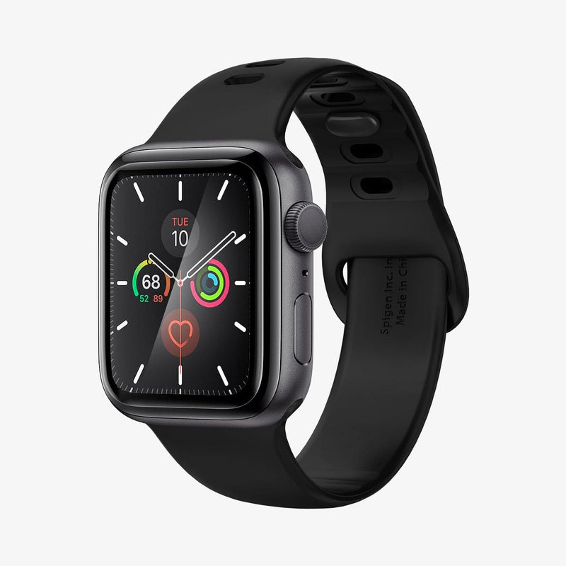 AFL00922 - Apple Watch (44mm) Screen Protector ProFlex EZ Fit in Clear showing the front and inside of band