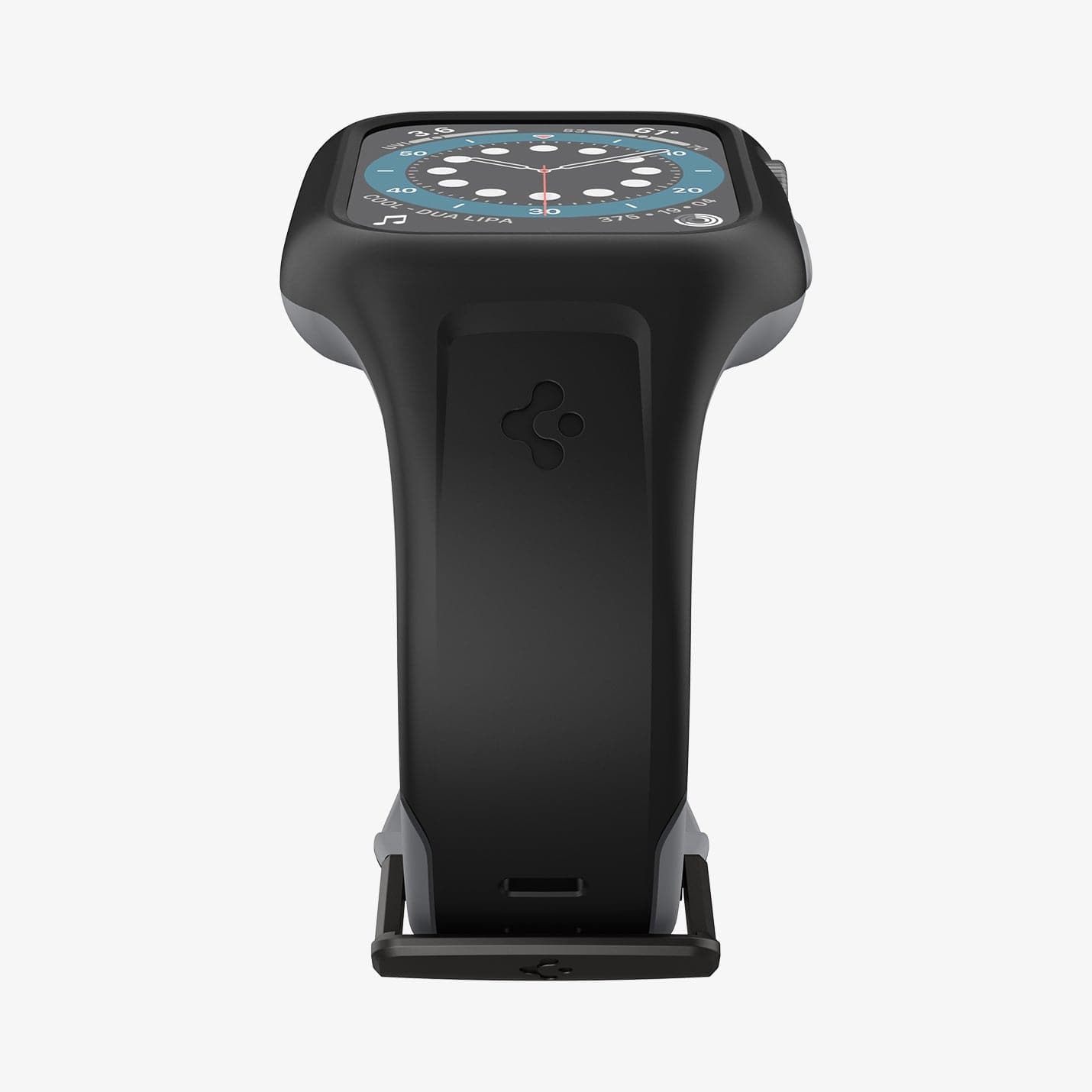 AMP02020 - Apple Watch (40mm) Liquid Air Pro in Black showing the partial front and side