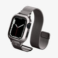 ACS04587 - Apple Watch (41mm) Metal Fit Pro in Graphite showing the front, inner side of the strap un-attached