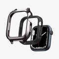 ACS04587 - Apple Watch (41mm) Metal Fit Pro in Graphite showing the multiple layers of case hovering in front of watch face